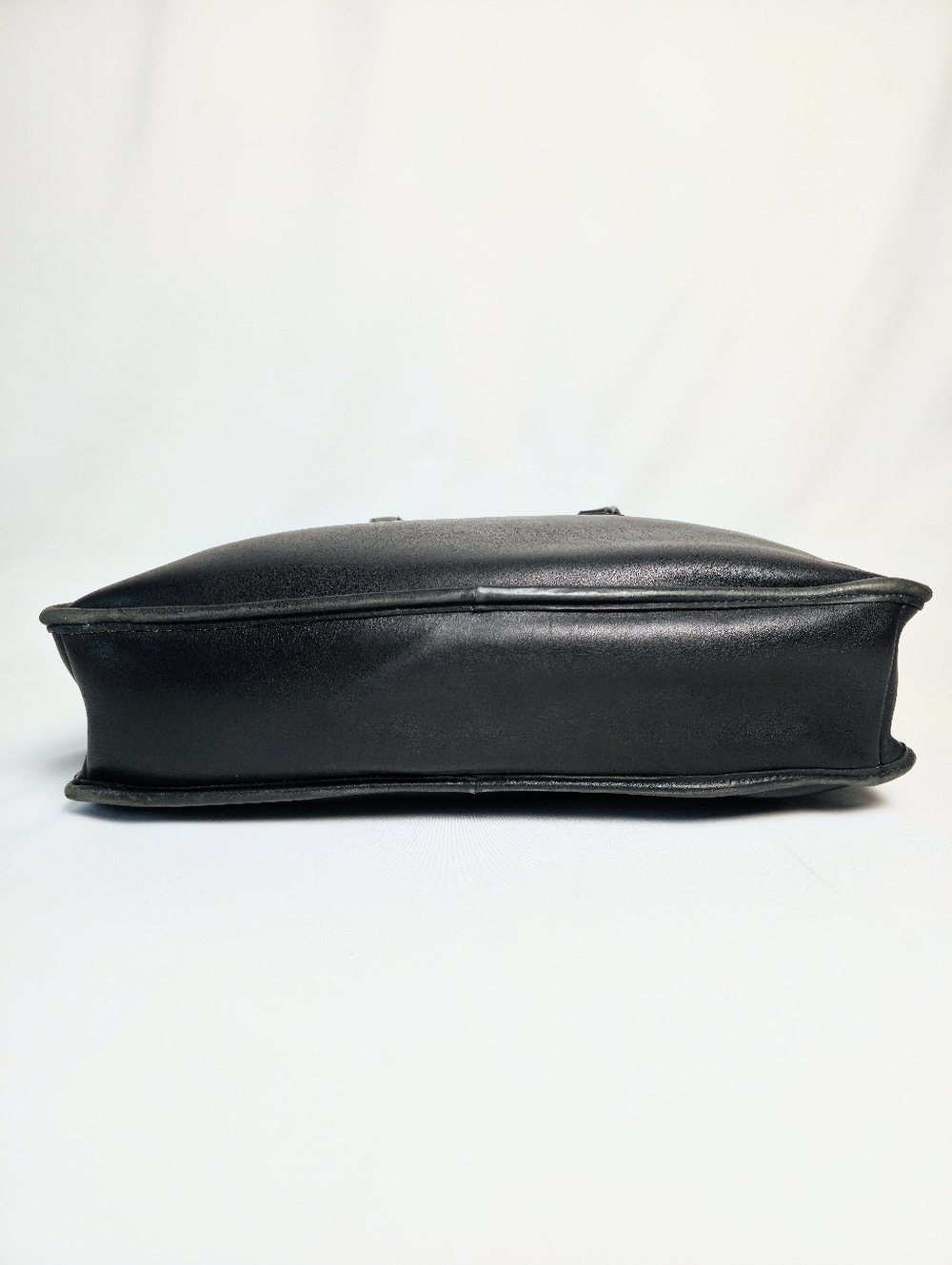 PROJECT Vintage Coach Marketing Tote Black Leather Laptop Briefcase Large Purse - Picture 5 of 16